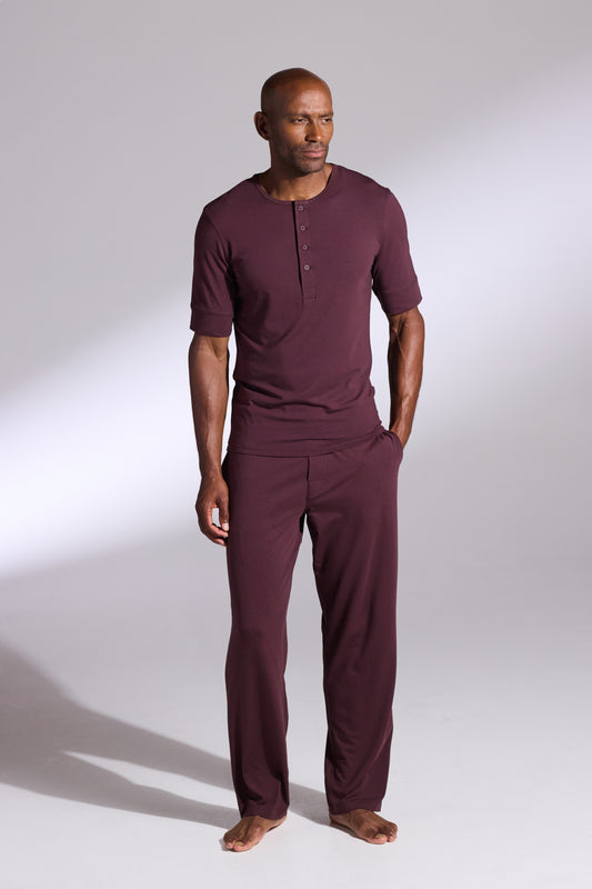 Premium Pyjama Henley Tee Set
