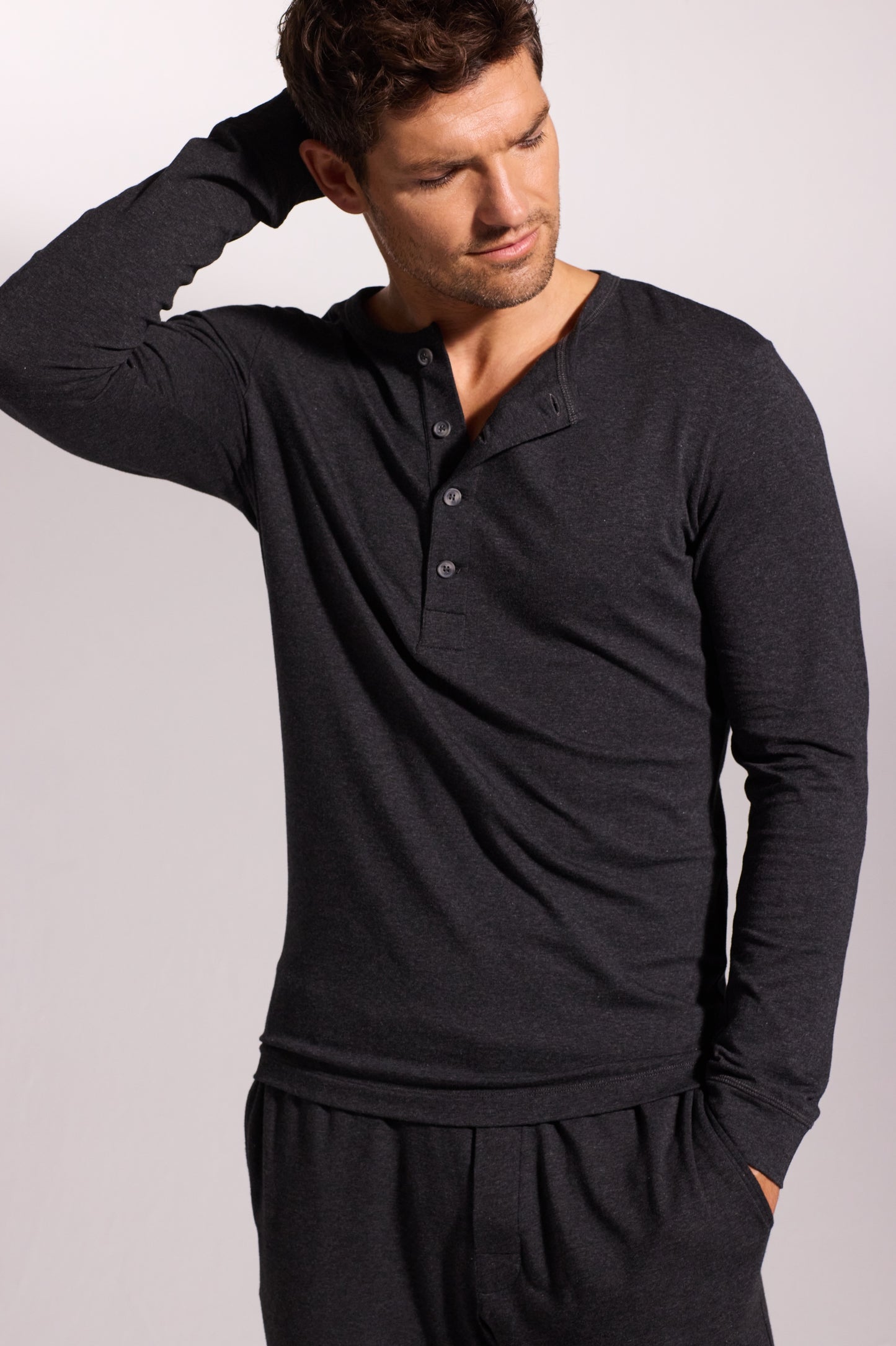 Premium Pyjama Long Sleeve Henley
