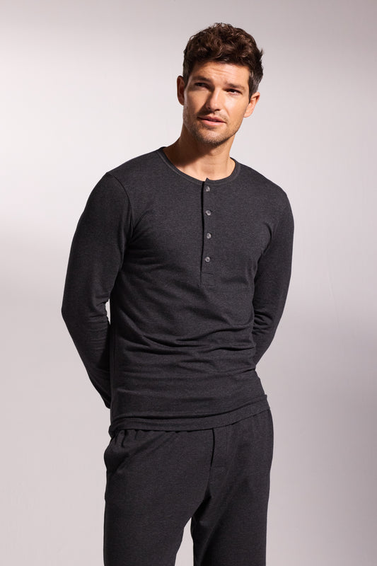 Premium Pyjama Long Sleeve Henley Set