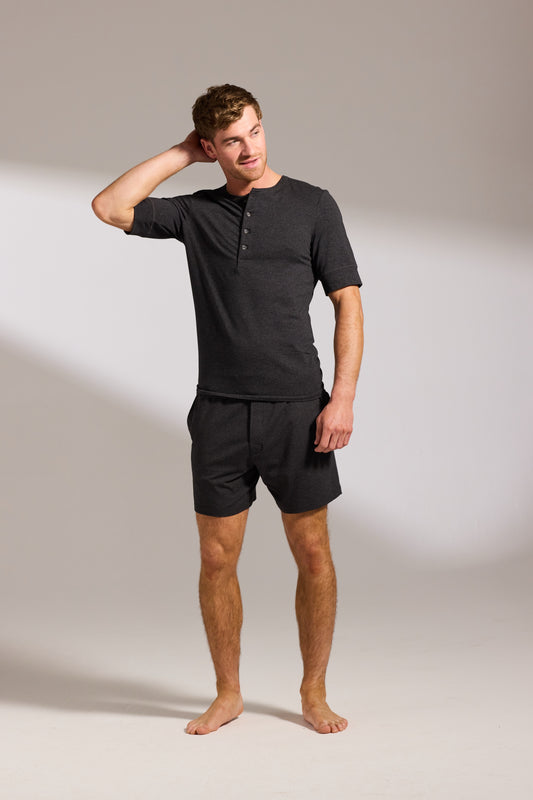 Premium Pyjama Henley Short Set