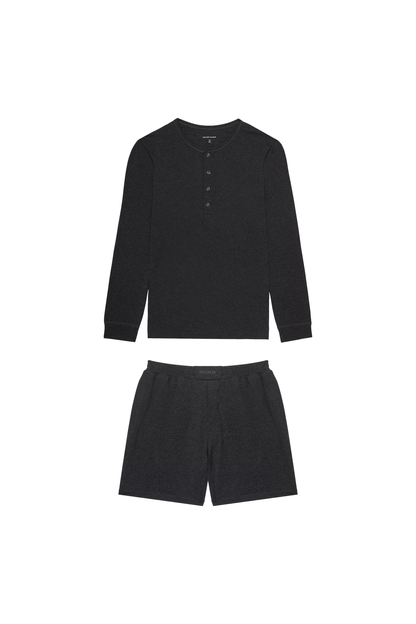 Premium Pyjama Long Sleeve Henley Short Set