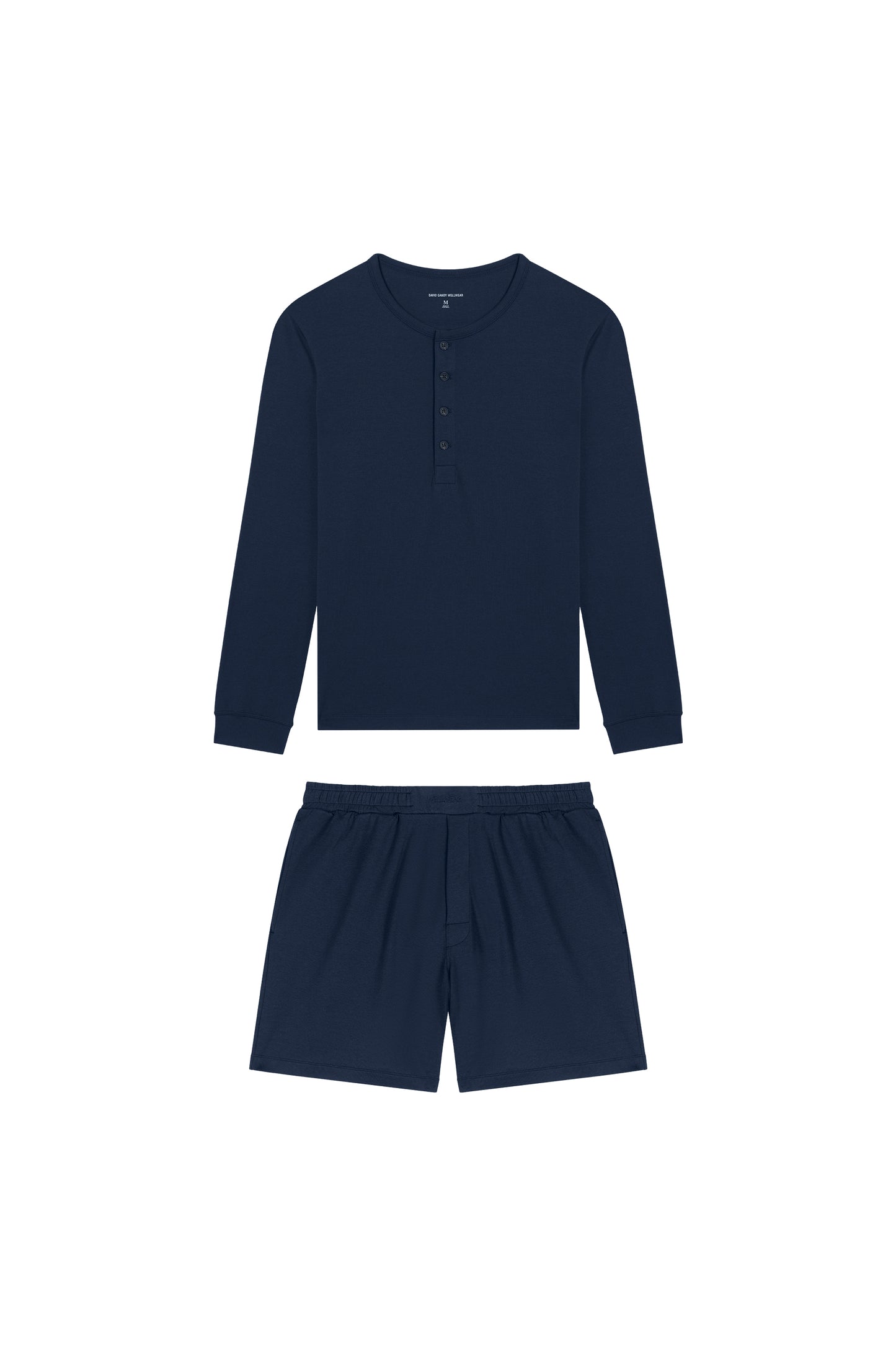Premium Pyjama Long Sleeve Henley Short Set