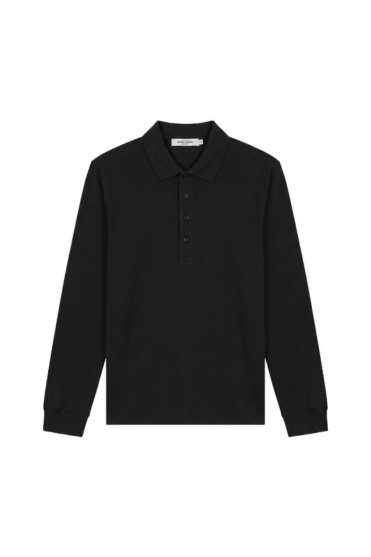 Long Sleeve Cotton Polo