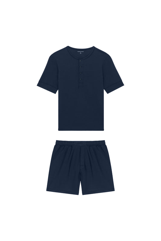 Premium Pyjama Henley Short Set