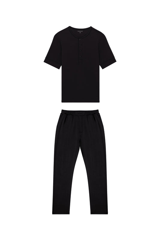 Premium Pyjama Henley Tee Set
