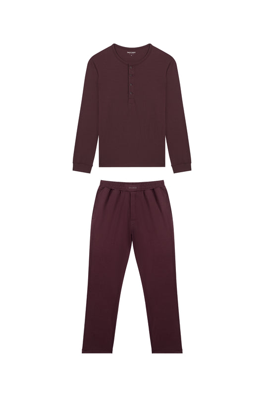 Premium Pyjama Long Sleeve Henley Set