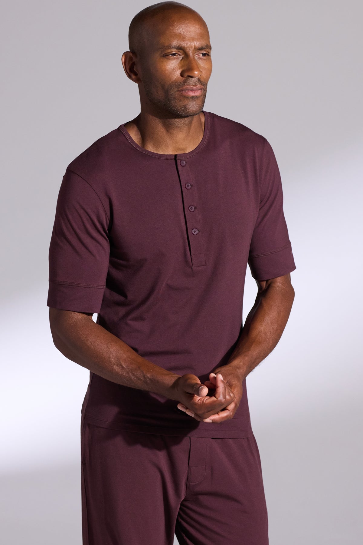 Premium Pyjama Henley Tee Set