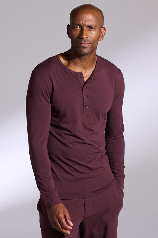 Premium Pyjama Long Sleeve Henley