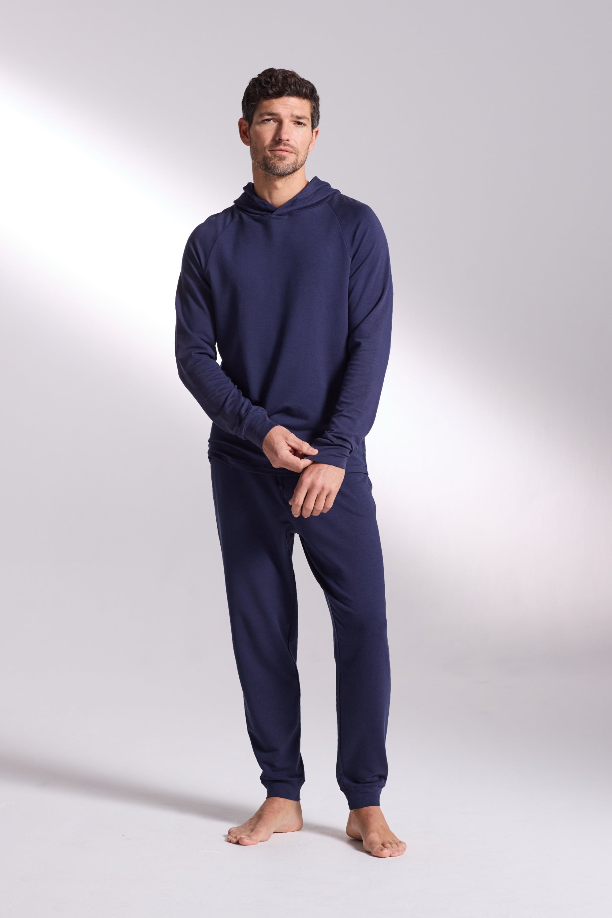 Luxury Lounge Hoodie Set - Navy | David Gandy Wellwear