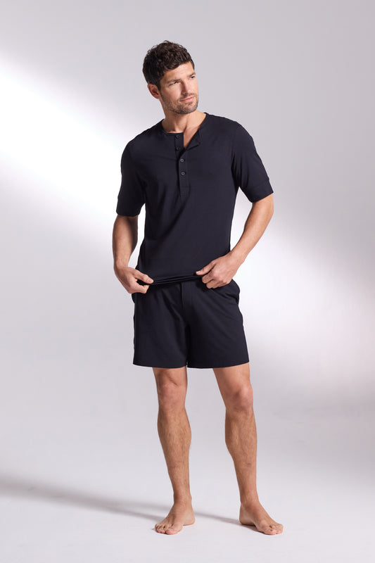 Premium Pyjama Henley Short Set