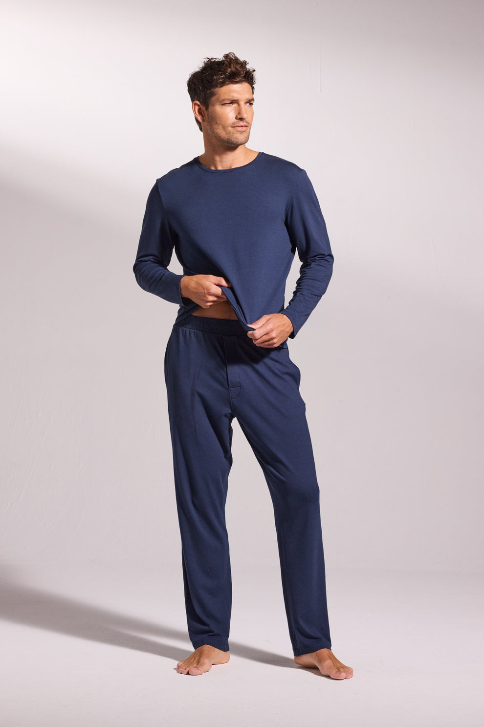 Buy Premium Pyjama Pant - Navy | Men's Pyjama Pants | David Gandy Wellwear