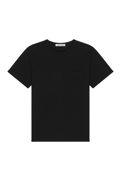 plain black pocket tee