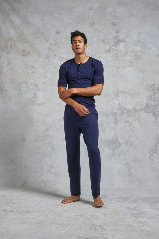 Premium Pyjama Henley Tee Set